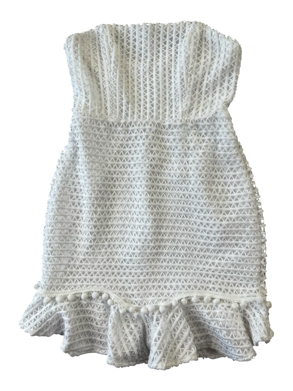Hello Molly lace strapless white dress size medium
